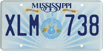 MS license plate XLM738