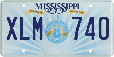 MS license plate XLM740