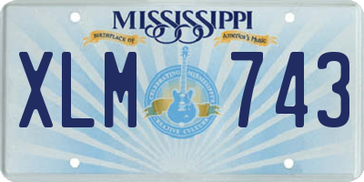 MS license plate XLM743