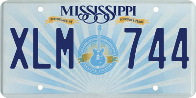 MS license plate XLM744