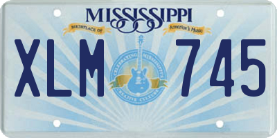 MS license plate XLM745