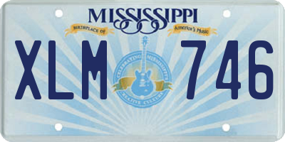MS license plate XLM746