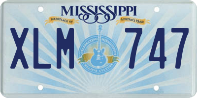 MS license plate XLM747