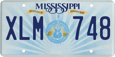 MS license plate XLM748