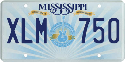MS license plate XLM750