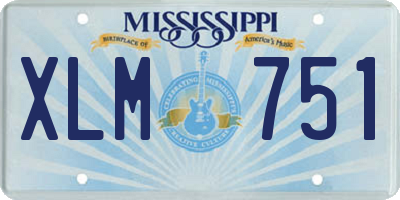 MS license plate XLM751