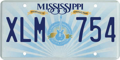 MS license plate XLM754