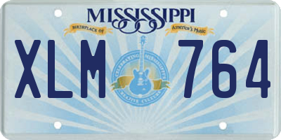 MS license plate XLM764