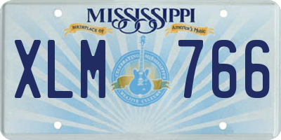MS license plate XLM766