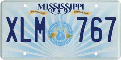 MS license plate XLM767