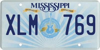 MS license plate XLM769