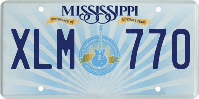 MS license plate XLM770