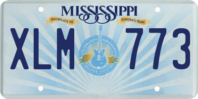 MS license plate XLM773