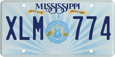 MS license plate XLM774
