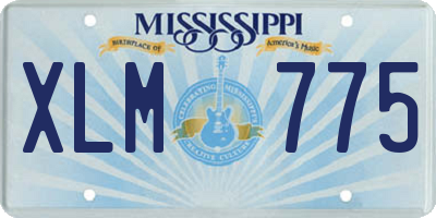 MS license plate XLM775