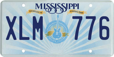 MS license plate XLM776