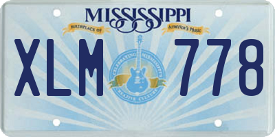 MS license plate XLM778