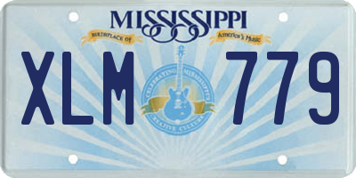MS license plate XLM779