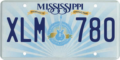 MS license plate XLM780