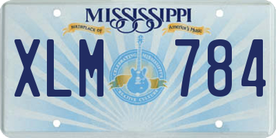MS license plate XLM784
