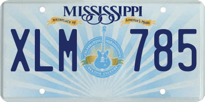 MS license plate XLM785
