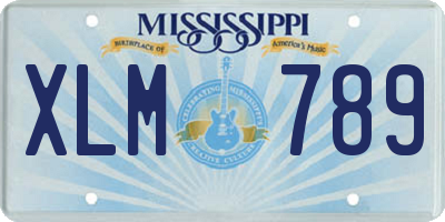 MS license plate XLM789
