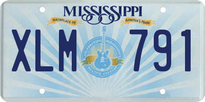 MS license plate XLM791