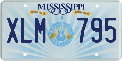MS license plate XLM795