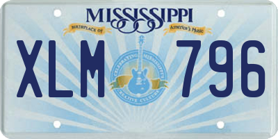 MS license plate XLM796