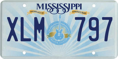 MS license plate XLM797