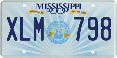 MS license plate XLM798
