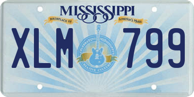 MS license plate XLM799