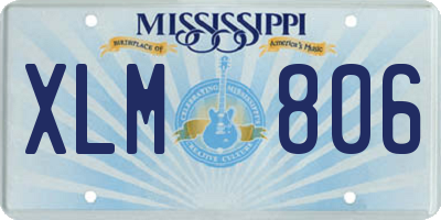 MS license plate XLM806