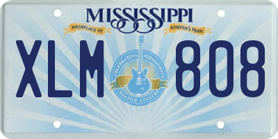 MS license plate XLM808