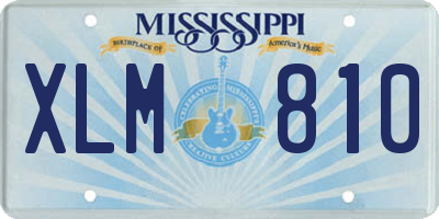 MS license plate XLM810