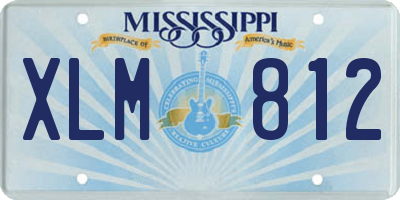 MS license plate XLM812