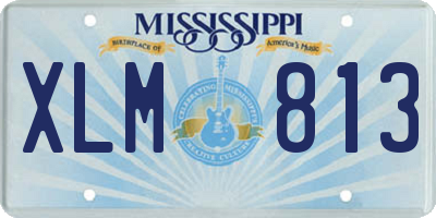 MS license plate XLM813