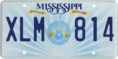 MS license plate XLM814