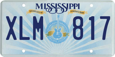 MS license plate XLM817