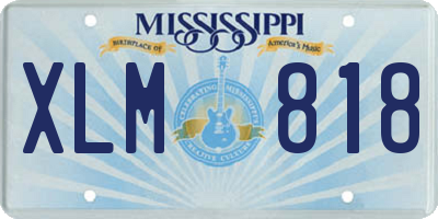 MS license plate XLM818