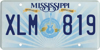 MS license plate XLM819