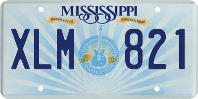 MS license plate XLM821