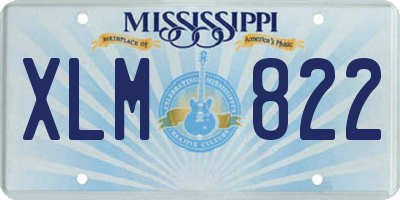 MS license plate XLM822