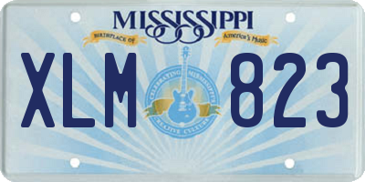 MS license plate XLM823