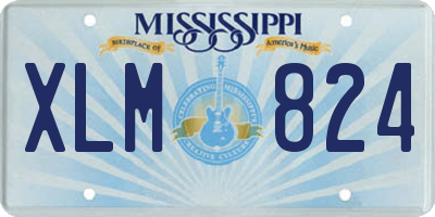 MS license plate XLM824