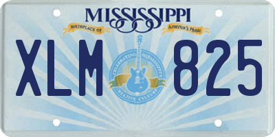 MS license plate XLM825