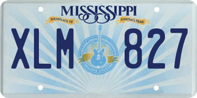 MS license plate XLM827