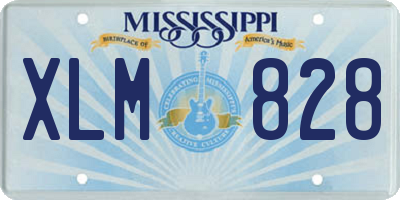 MS license plate XLM828