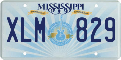 MS license plate XLM829