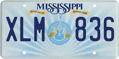 MS license plate XLM836
